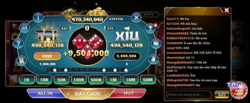 Người chơi hãy vạch sẵn mức vốn mình bỏ ra khi cược