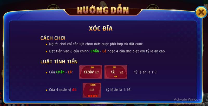 Người chơi tiến hành đặt tiền cược và chọn ô cược